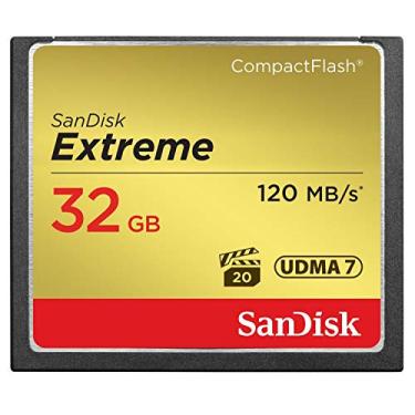 Imagem de Cartão Compact Flash 32Gb SanDisk Extreme 120MB/s (800X) UDMA 7 Full HD