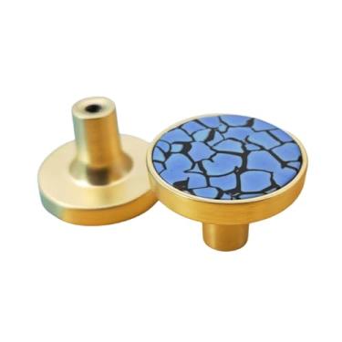 Imagem de Puxadores de gaveta para móveis de armário Puxadores de cozinha para maçaneta de armário Maçaneta de porta de gaveta para móveis Decorar gancho de suspensão de parede, M, mármore azul escuro