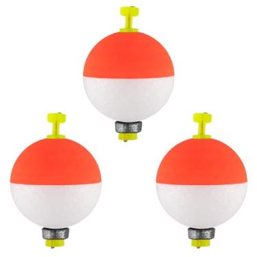 Imagem de Dr.Fish Pacote com 10 boias de pesca pesadas, espuma EVA, botão de pressão, boia de pressão, boia de pesca de robalo, para robalo, catifsh, tipo de peixe, truta bluegills, 3,3 cm