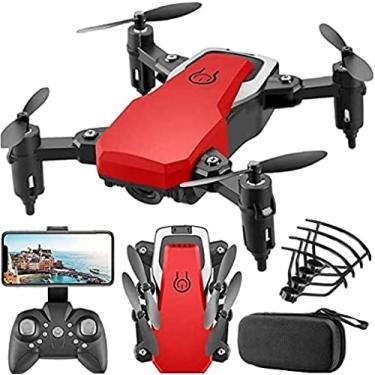 Imagem de Mini drone dobrável com câmera, helicóptero de controle remoto, quadricóptero RC sem cabeça, branco, bolsa de armazenamento 4K