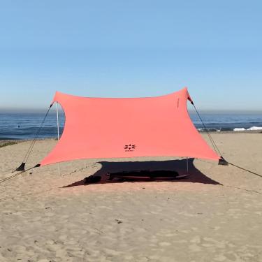 Imagem de Neso Barraca de praia portátil Gigante – Toldo leve para sombra de praia – Configuração fácil para passeios em família – Cantos reforçados patenteados – Proteção solar FPS 50+ – 2,4 m de altura, 3,4 x