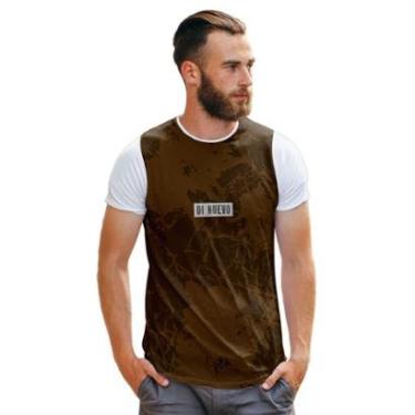 Imagem de Camiseta Di Nuevo Terra Seca Rachadura Marrom Vintage Brasil Masculina-Masculino