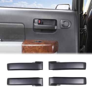 Imagem de Capa protetora para maçaneta de porta traseira interna automotiva compatível com Toyota Tundra 2007-2021/Sequoia 2008-2020 4 peças de maçaneta interna de carro acessórios de acabamento