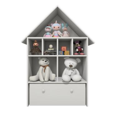 Imagem de Casinha Organizadora de Brinquedos Infantil 100% MDF PlanCasa