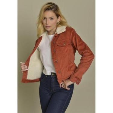 Imagem de Jaqueta Aviador Veludo Forro Sherpa Dialogo Jeans-Feminino