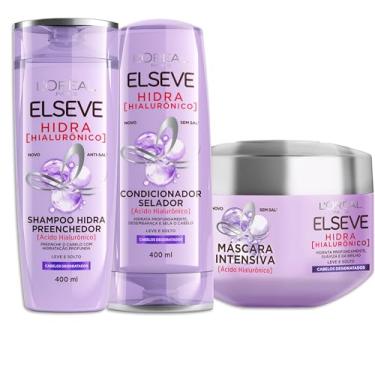 Imagem de L'Oréal Paris Elseve Hidra Hialurônico Kit - Shampoo 400ml + Condicionador 400ml + Creme de Tratamento 300G