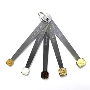 Imagem de Conjunto de colheres de medição, colheres de medição de aço inoxidável resistente, mini colher de medição para assar, colher de sopa para ingredientes secos ou líquidos, cabe em pote de especiarias,