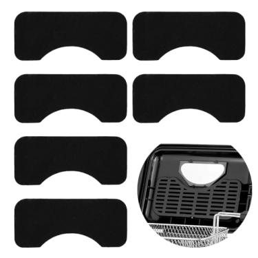 Imagem de 6 pacotes de filtros de fritadeira, compatível com fritadeira Cuisinart 1,1 litro, 6 peças no total, preto