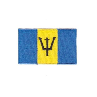Imagem de Ruoming 1 PÇ Patch de bandeira de Barbados com ferro ou costurado bordado tático militar nacional Barbados (Barbados)