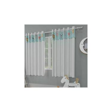 Imagem de Cortina Infantil Donna Belchior 280x180 cm Fun com Bandô Azul