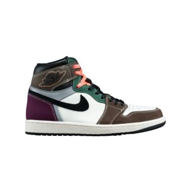 Imagem de Men's Jordan 1 Retro High OG Hand Crafted Black/Archaeo Brown (DH3097 001) - 10.5