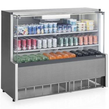 Imagem de Vitrine Refrigerada Ar Forçado Com Vidros Aquecidos Gpfa140a Gelopar 1,40mt Inox 220v