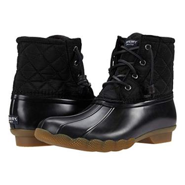 Imagem de Sperry Saltwater Nylon Quilt Rain Boot, Black, 13 US Unisex Big Kid