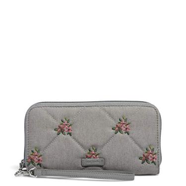 Imagem de Vera Bradley Bolsa de pulso jeans acordeão com proteção RFID, Jeans cinza, One Size