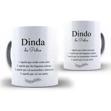 Imagem de Caneca De Batismo Padrinho Madrinha Batizado Dindo E Dinda