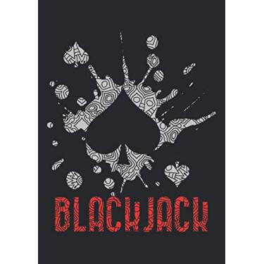 Imagem de Notizbuch A4 kariert mit Softcover Design: Black Jack Casino Glückspiel Kartenspiel Geschenk Pik Ass: 120 karierte DIN A4 Seiten