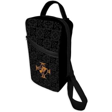 Imagem de Genérico Mochila Transversal Vasco da Gama Cruz Preta Feminina Dia a Dia 30cm x 3E+1cm x 2E+1cm Neoprene Macio Básico 2L