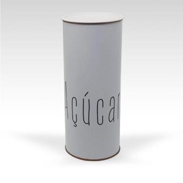 Imagem de Lata Açucar Branca Porta Mantimento Divertida 1Kg Capacidad - Renova D
