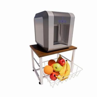 Imagem de Fruteira Suporte Bebedouro Bancada Mesa Branco Mdf - Belo Lar