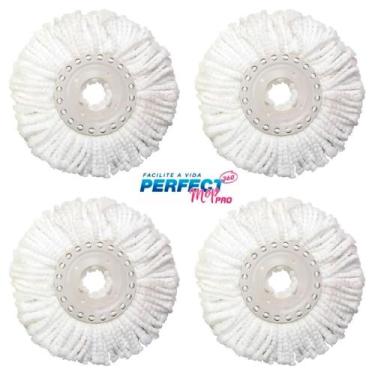 Imagem de Kit 4 Refil Perfect Pro E Mop Move 360 Microfibra Limpeza Pesada Esfre