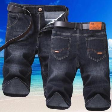 Imagem de Bermuda Jeans Masculina Skinny Short Qualidade Top - Preston, Preto, 4