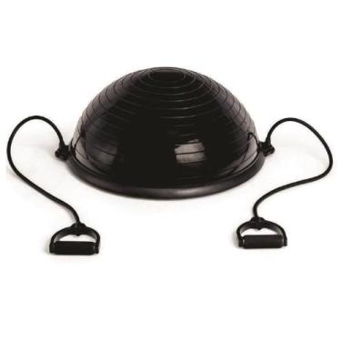 Imagem de Meia Bola Bosu Antiestouro Com Alças Cor Preta - ODIN FIT