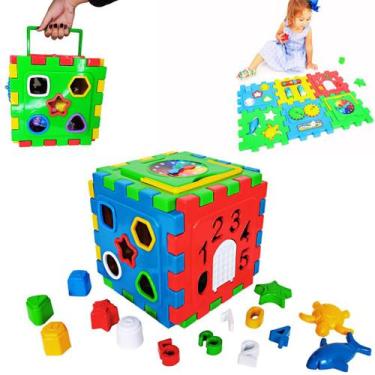 Imagem de Brinquedo Educativo Cubo Didático Grande Criança Plaspolo