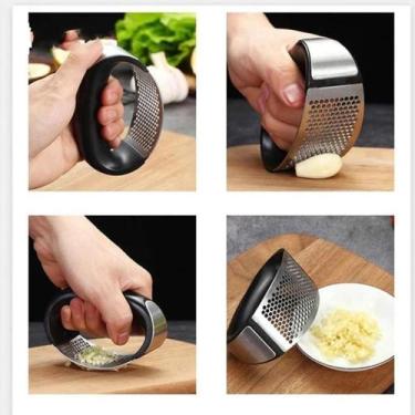 Imagem de  Espremedor de Alho Inox - Triturador e Amassador - Bc Bora Colega Sho