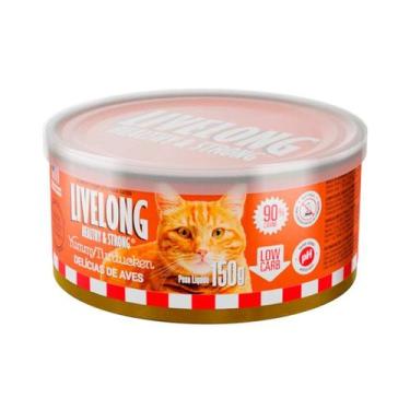 Imagem de Ração Úmida Livelong Delícias de Aves para Gatos - 150g - Live Long