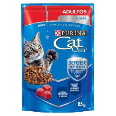 Imagem de Ração Nestlé Purina Cat Chow Adultos Sachê Carne ao Molho - 1 unidade