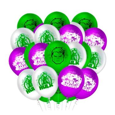 Imagem de 50 Balões Bexigas N9 Decoração HULK Festa Aniversário - Regina festa