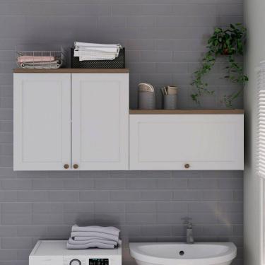 Imagem de Armário Multiuso Acquaflex 3 Portas Clean Branco Fosco - Genialflex