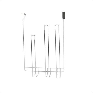 Imagem de Suporte Papel Toalha Porta Rolo Triplo Encaixe - Aço Cromado - Jomer