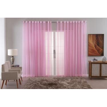 Imagem de Cortina Voal Liso Delicate Quarto Sala Transparente 400X2,80 - Bf Conf