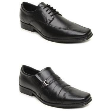 Imagem de Kit 2 Pares Sapato Social Sandalo  Plaza Black-Masculino