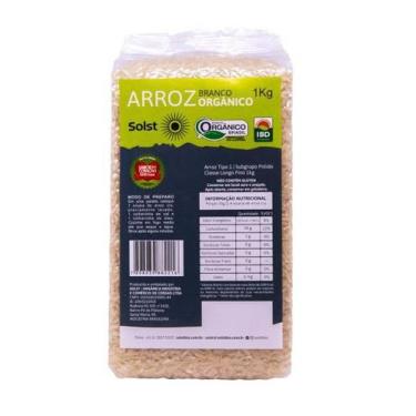 Imagem de Arroz Orgânico Polido Agulhinha À Vácuo Solst 1 Kg