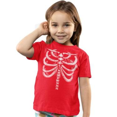 Imagem de Camiseta Infantil Menino Menina Esqueleto  Manga Curta - Hipsters, 8, 