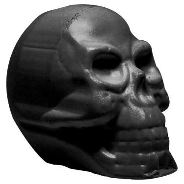 Imagem de Enfeite de Mesa Caveira Preta Crânio Dia das Bruxas Halloween Decoraçã