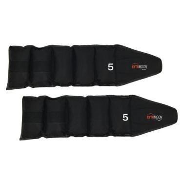 Imagem de Caneleira 5KG Tornozeleira De Peso Rythmoon Fit, Preto