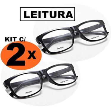 Imagem de Kit Óculos Para Descanso Presbiopia Descanso Com Grau Moderno Masculin