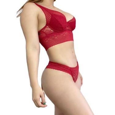 Imagem de Lingerie Sutiã e Calcinha Rendado Conjunto C46 - Fanáticos Por Cintas,
