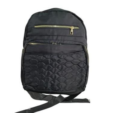 Imagem de Mochila bolsa de Nylon Impermeável Moda Feminina - F1650, Preto