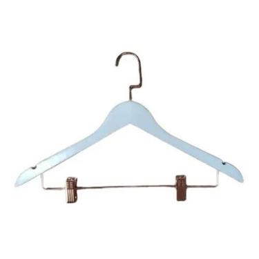 Imagem de Cabides De Madeira C/ Presilha E Ganho Luxo Rose 50 Unids - Paraiso do