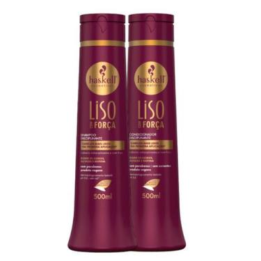 Imagem de Kit Haskell Liso com Força Shampoo 500ML + 1 Condicionador 500ML