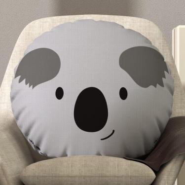 Imagem de Almofada Redonda Avulsa Cheia Infantil Bichinhos 45cm x 45cm - Enchime