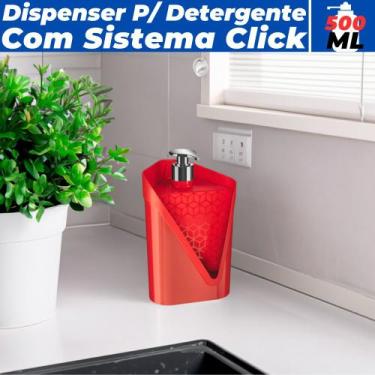 Imagem de Dispenser Organizador De Pia Porta Detergente Esponja Click 500ml - Uz