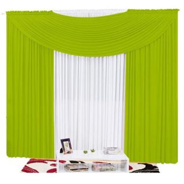 Imagem de Cortina Em Malha Com Bando 3,00M X 2,50M - Verde Limão - Campari