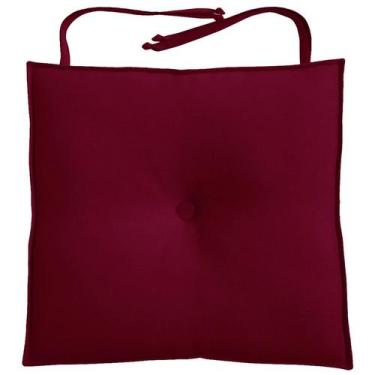 Imagem de Almofada Para Cadeira 40x40cm Moond - FASTLAR, *Vermelho escuro