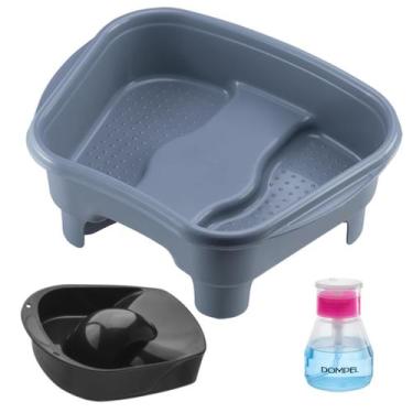 Imagem de Kit Porta Acetona Tigela Mão Bacia Pés Pedestal Pedicure Manicure Salã