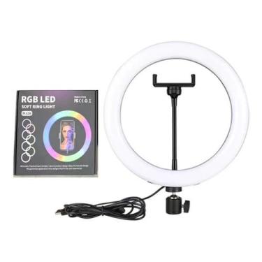 Imagem de Ring Light Rgb 26 Centimetros Led + Mini Tripe t - generica
